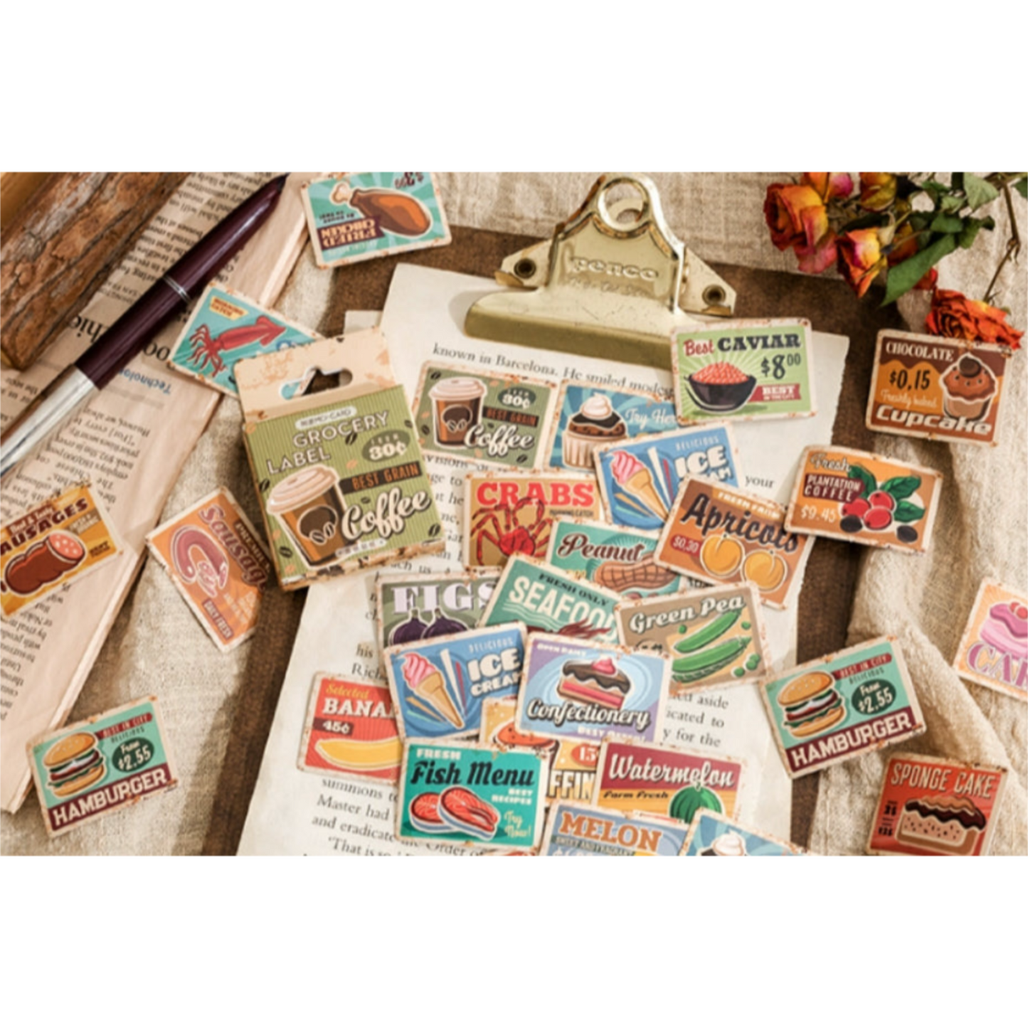 Sticker Box - Grocery Label - 45 Stickers