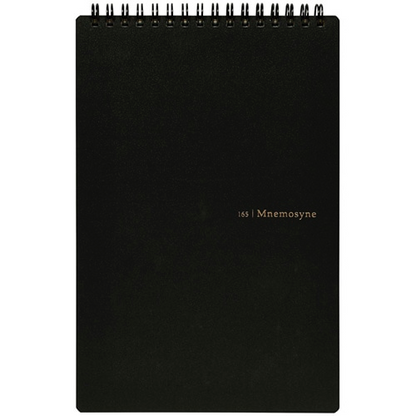 Mnemosyne × Kleide Black - A5 Notebook 165 - Lined Grids 5mm
