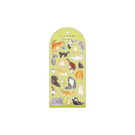 (COMING SOON) Heart-Fluttering Sticker Sheet – Cozy Cats Edition