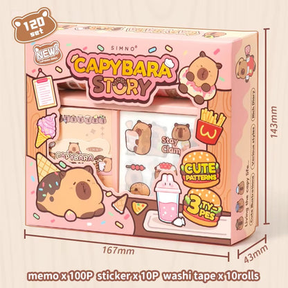 NEW! Capybara Story Scrapbook - Stationery Gift Box Set