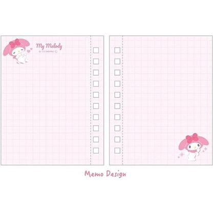 Sanrio My Melody - Photo Pocket Ring Memo Pad - Heart Ribbon