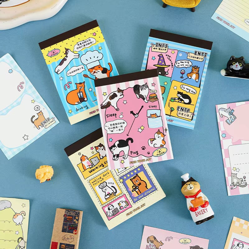 NEW! Memo Pad - Find Your Joy! - Cute Cat Themed - 60 sheets