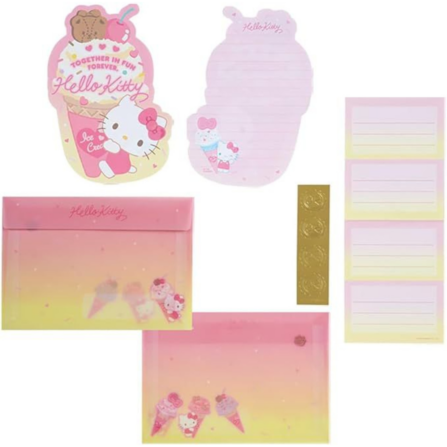 Sanrio Hello Kitty - Letter Set Ice Cream Party