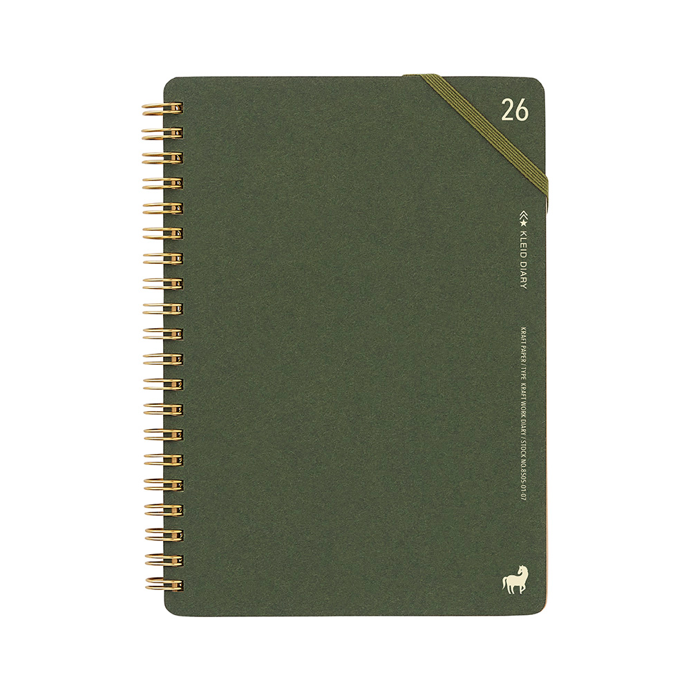 (COMING SOON) Kleid Kraft work 2026 Diary B6 - No.8505-03 Olive Drab