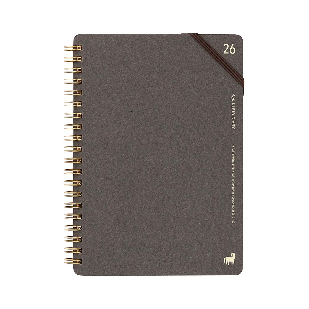 (COMING SOON) Kleid Kraft work 2026 Diary B6 - No.8505-01 Charcoal