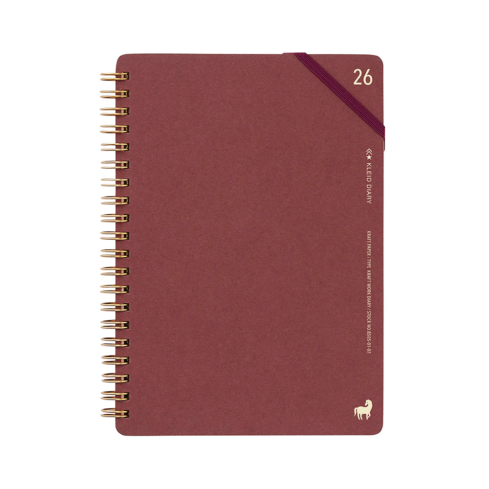 (COMING SOON) Kleid Kraft work 2026 Diary B6 - No.8505-04 Burgundy