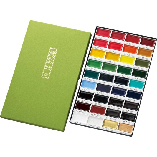 (COMING SOON) Kuretake Gansai Tambi – Aesthetic Faceted Colors 36-Color Set