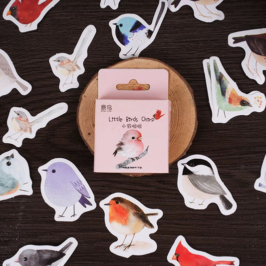NEW! Sticker Box - Little Birds Chirp - 45 Stickers