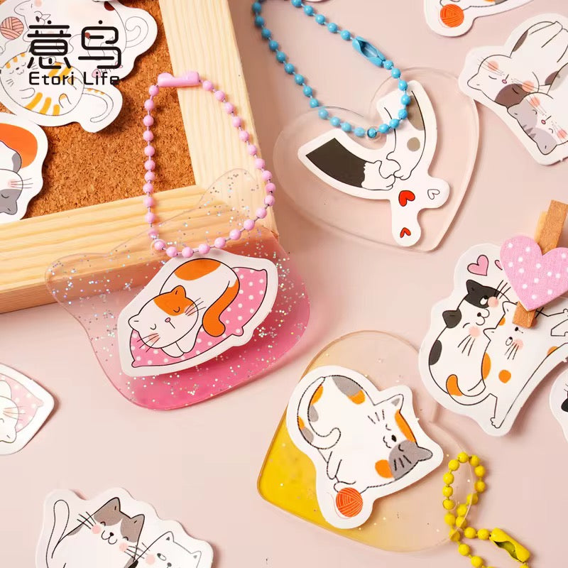 NEW! Sticker Box - Cute Cats- 45 Stickers