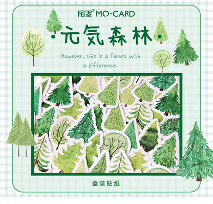 NEW! Sticker Box - Forest Trees - 45 Stickers