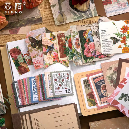 NEW! Scrapbook Gift Set - Letter From Flowers Vintage