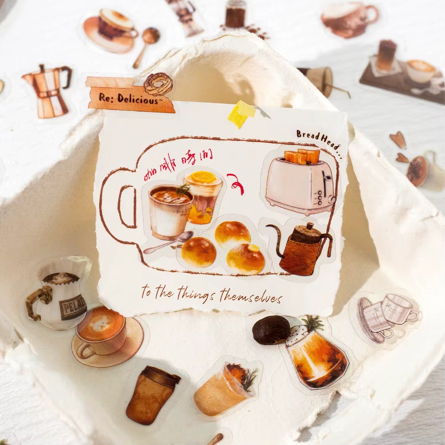NEW! 1000 Sticker Tin Set - Coffee Time & Dessert Time PET