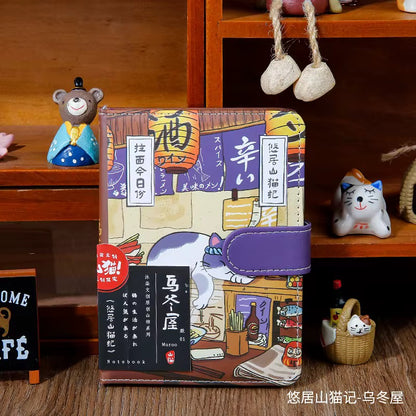 NEW! Cat Café Sketch & Story Notebook Gohobi Japanese Cat Magnetic Notebook Pocket Diary