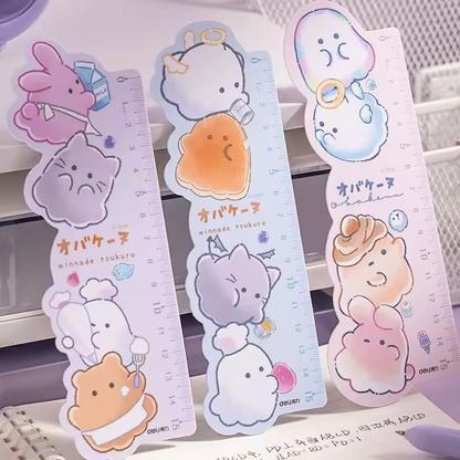 DELI - Obakenu Pastel Sweets Ruler & Bookmark