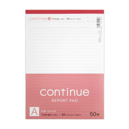 Kyowa - Bloc-notes Continue - Format B5 Rouge