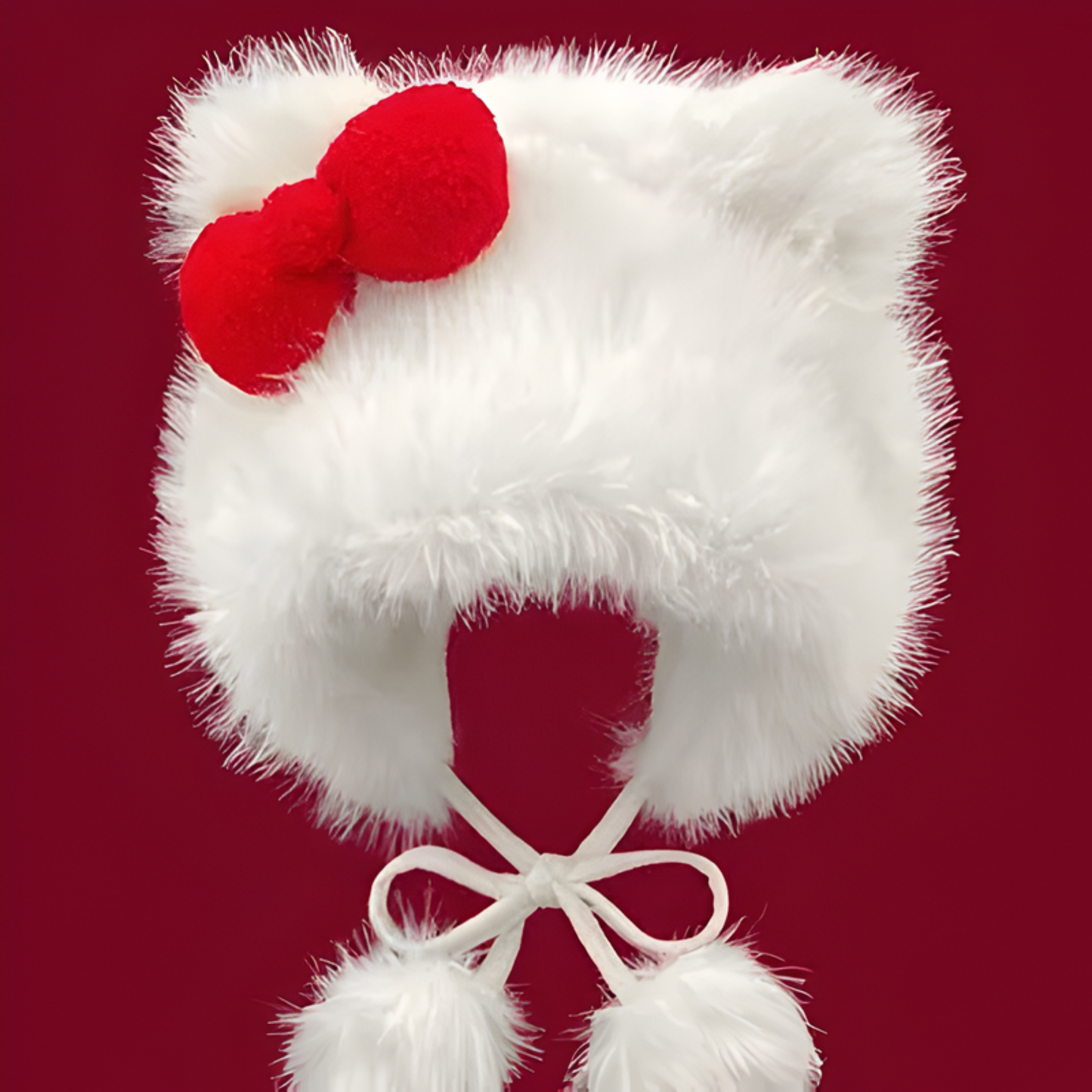 NEW! Hello Kitty Inspired Fluffy Winter Hat