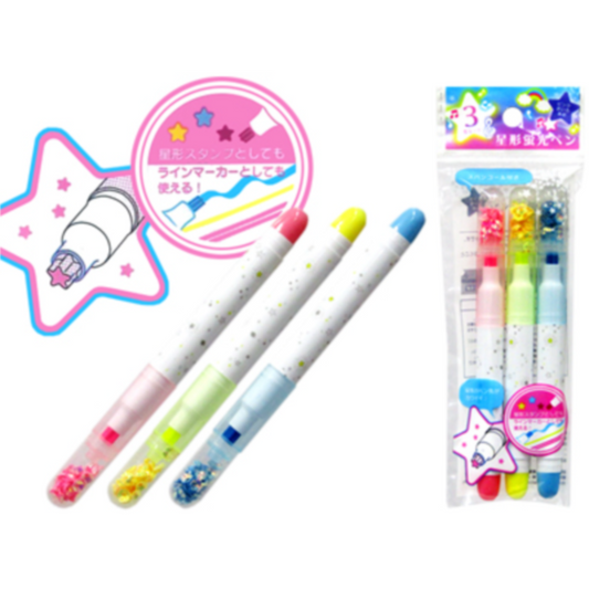Star-Stamp Highlighter Trio Set