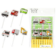 Food Picks - Cool Vehicle - Set of 6