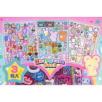 Lemon Fluffy World Holographic Stickers Set – 3 Sheets