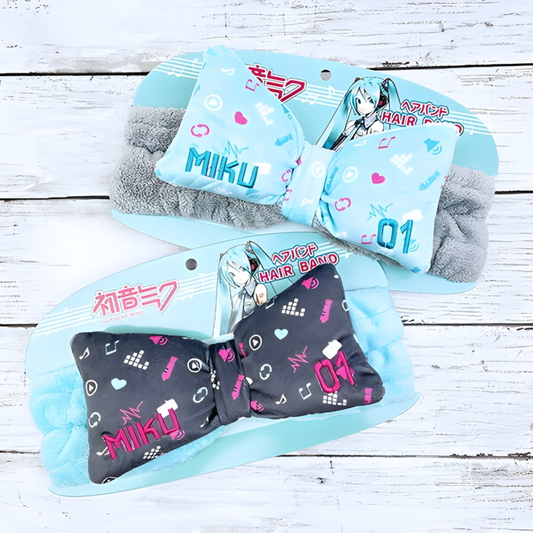 Hatsune Miku - Fluffy Plush Bow Headband