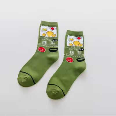 Japanese Drinks & Milk Carton Socks