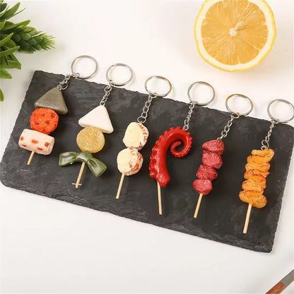 Yatai Food Skewer Keychains