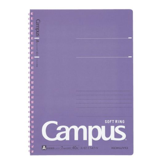 RESTOCK! Kokuyo Campus - B5 Soft Ring Notebook - A 7mm - Purple