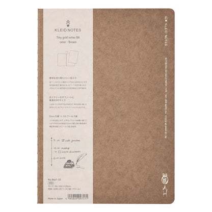 NEW! Kleid Tiny - B6 Grid Notebook - Brown