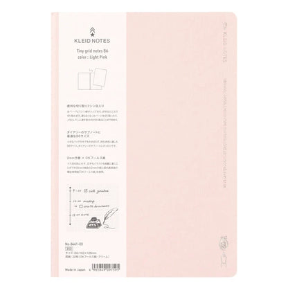 NEW! Kleid Tiny - B6 Grid Notebook - Light Pink