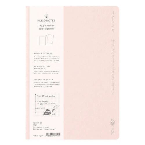 NEW! Kleid Tiny - B6 Grid Notebook - Light Pink
