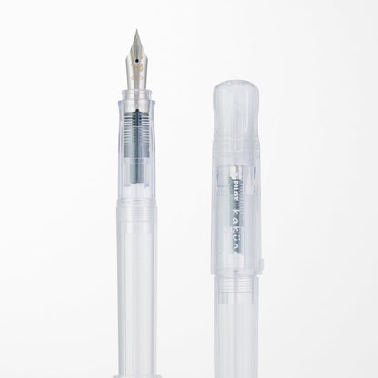 NEW! PILOT Kakuno Fountain Pen - Clear Barrel - Fine Nib