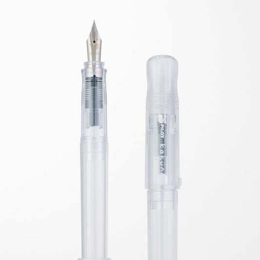 NEW! PILOT Kakuno Fountain Pen - Clear Barrel - Fine Nib