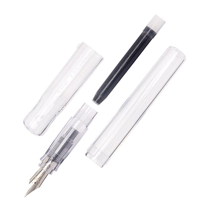 NEW! PILOT Kakuno Fountain Pen - Clear Barrel - Fine Nib