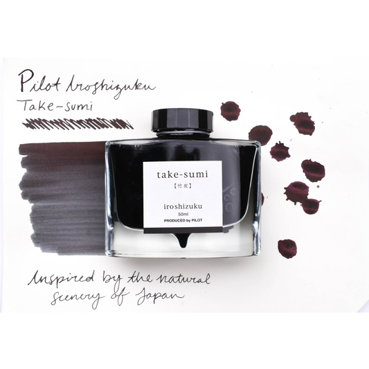 NEW! PILOT - Iroshizuku - Bamboo Charcoal (Take-sumi) - 50ml Fountain Pen Ink