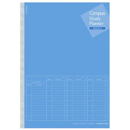 KOKUYO Campus Study Planner Notebook - Weekly Semi B5 Blue
