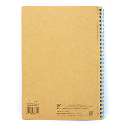 Cahier à anneaux souples KOKUYO Campus - Format semi-B5, ligné à points - Bleu