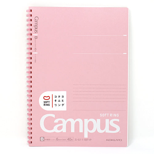 Kokuyo Campus Soft Ring Notebook – Semi B5 Dot Ruled (Peach)