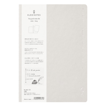 Kleid Tiny Grid Notebook B6 - Gray