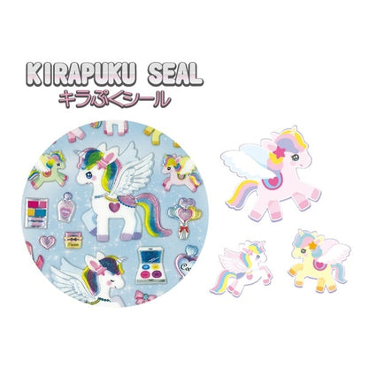 NEW! Kirapuku Seal Unicorn Stickers Sheet