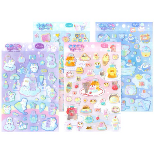 NEW! Japanese Big Puffy Sticker Sheet - Yume Kawa Dreams