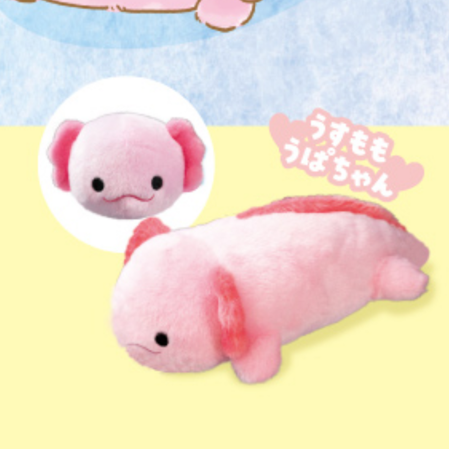 NEW! POPULAR Axolotl Squeaky Plush - Pukyu Pukyu Salamander Friend 22 cm