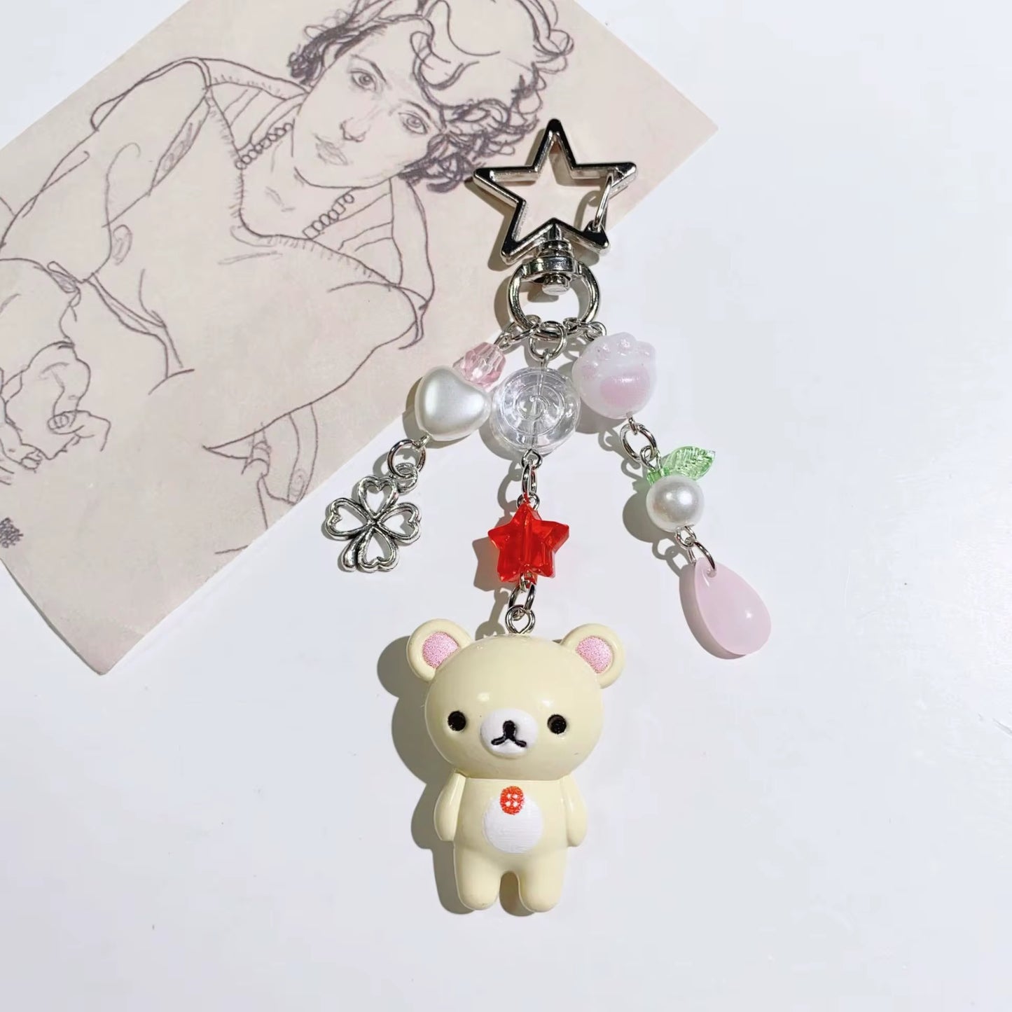 NEW! Keychain - Kawaii Bear Charm