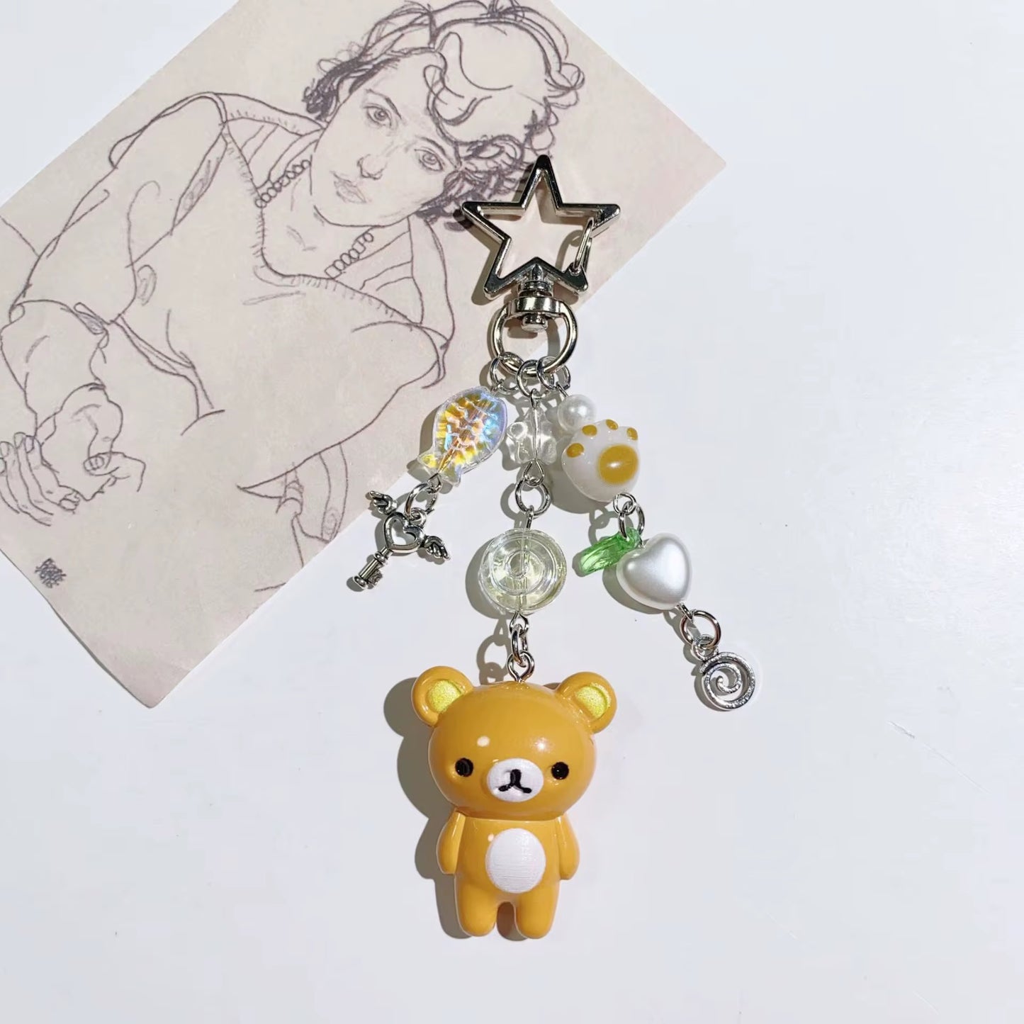 NEW! Keychain - Kawaii Bear Charm