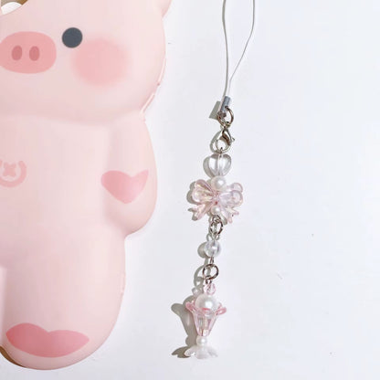 NEW! Phone Charms - Pastel Pearl Bow Sundae