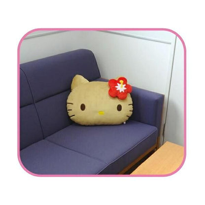 Sanrio Hello Kitty Suntan Series Face Cushion - Red Heisei Retro