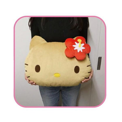 Sanrio Hello Kitty Suntan Series Face Cushion - Red Heisei Retro