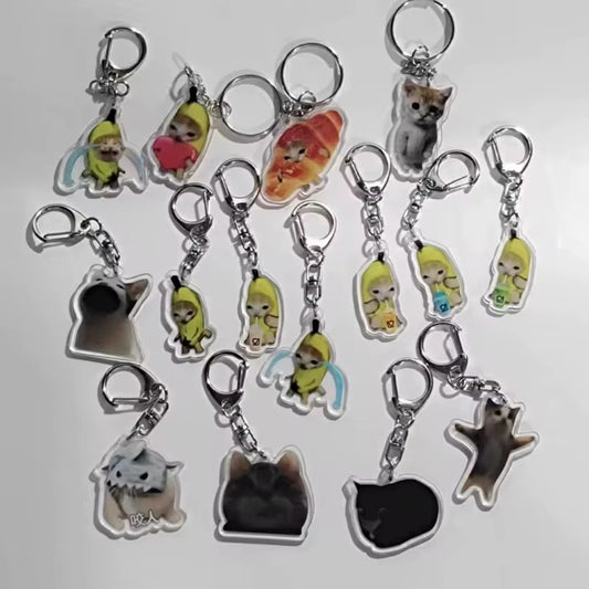 NEW! Keychain - Meme Cats Collection