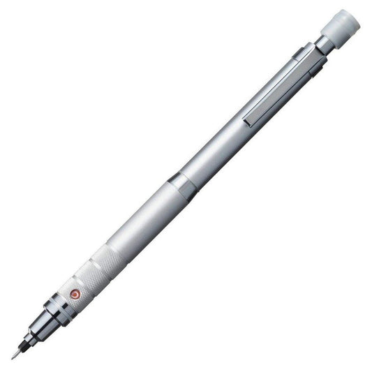 PRE-ORDER JULY! Uni Kuru Toga Mechanical Pencil - Roulette Knurled Metal Model 0.5mm - Silver