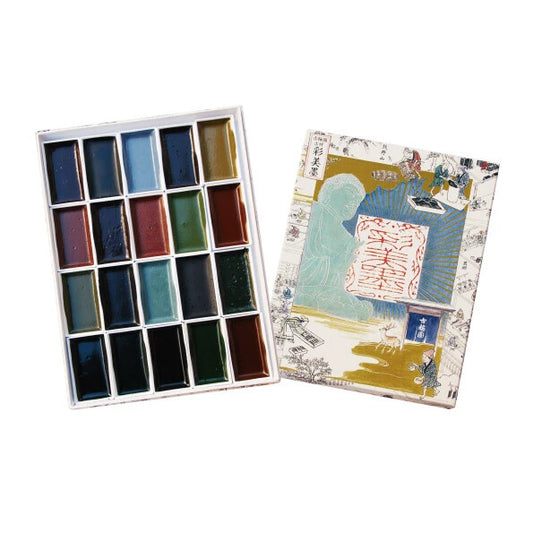 Saibiboku Sumi 20-Color Set by Kissho & Kobaien