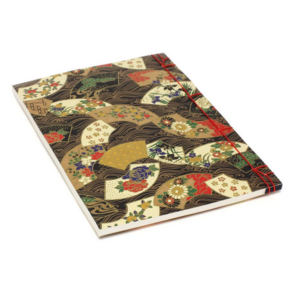 Watoji Traditional Japanese Notebook - Fans, Waves & Seasonal Beauty